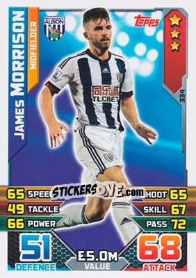 Cromo James Morrison - English Premier League 2015-2016. Match Attax - Topps