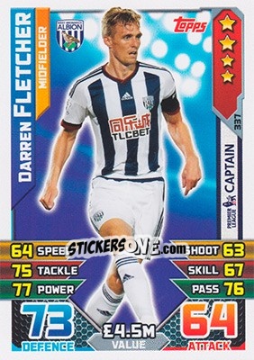 Cromo Darren Fletcher - English Premier League 2015-2016. Match Attax - Topps