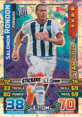 Sticker Salomon Rondon - English Premier League 2015-2016. Match Attax n. 339 - Topps