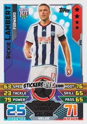 Sticker Rickie Lambert - English Premier League 2015-2016. Match Attax - Topps