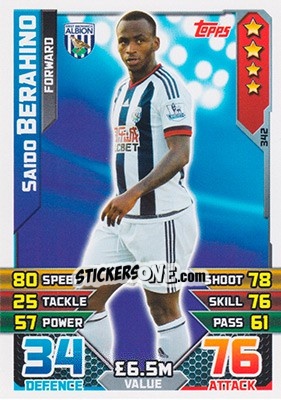 Sticker Saido Berahino - English Premier League 2015-2016. Match Attax - Topps