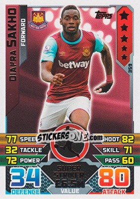 Sticker Diafra Sakho - English Premier League 2015-2016. Match Attax n. 359 - Topps
