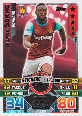 Cromo Diafra Sakho - English Premier League 2015-2016. Match Attax - Topps