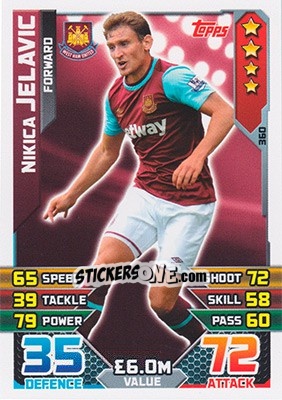 Figurina Nikica Jelavic - English Premier League 2015-2016. Match Attax - Topps