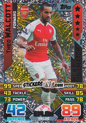 Sticker Theo Walcott - English Premier League 2015-2016. Match Attax n. 366 - Topps