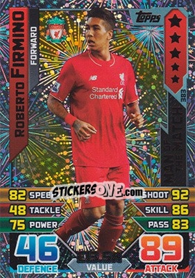 Sticker Roberto Firmino - English Premier League 2015-2016. Match Attax n. 383 - Topps