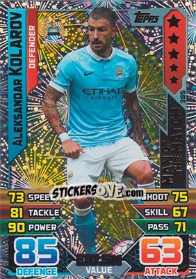 Sticker Aleksandar Kolarov - English Premier League 2015-2016. Match Attax n. 385 - Topps