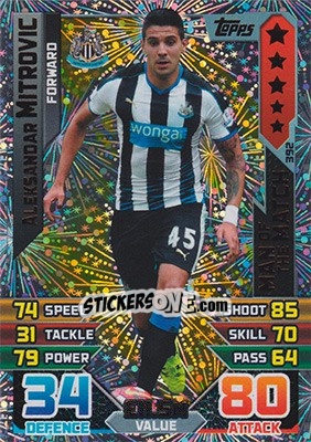 Figurina Aleksandar Mitrovic - English Premier League 2015-2016. Match Attax - Topps