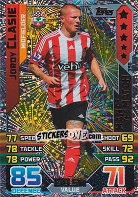 Sticker Jordy Clasie - English Premier League 2015-2016. Match Attax - Topps