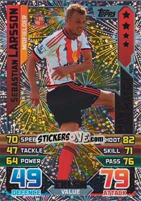 Sticker Sebastian Larsson - English Premier League 2015-2016. Match Attax n. 405 - Topps
