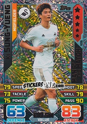 Sticker Ki Sung-Yueng - English Premier League 2015-2016. Match Attax n. 406 - Topps