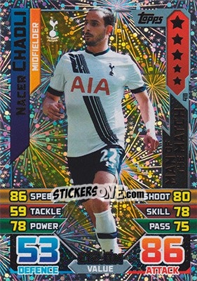 Figurina Nacer Chadli - English Premier League 2015-2016. Match Attax - Topps