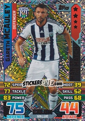 Cromo Gareth McAuley - English Premier League 2015-2016. Match Attax - Topps