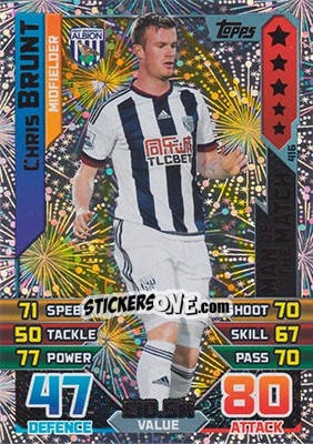 Figurina Chris Brunt - English Premier League 2015-2016. Match Attax - Topps