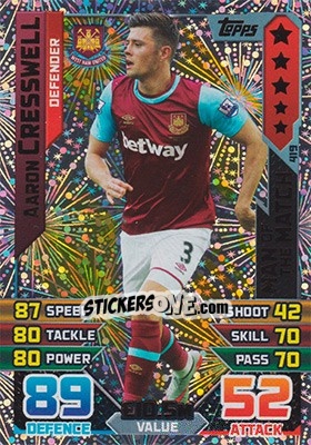 Cromo Aaron Cresswell - English Premier League 2015-2016. Match Attax - Topps