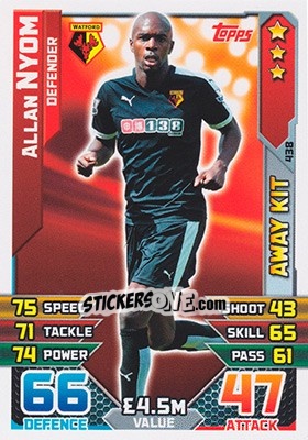 Cromo Allan Nyom - English Premier League 2015-2016. Match Attax - Topps