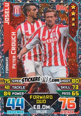 Cromo Joselu / Peter Crouch - English Premier League 2015-2016. Match Attax - Topps