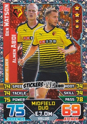 Sticker Ben Watson / Almen Abdi - English Premier League 2015-2016. Match Attax - Topps