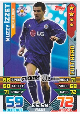 Sticker Muzzy Izzet - English Premier League 2015-2016. Match Attax - Topps