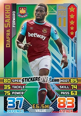 Sticker Diafra Sakho - English Premier League 2015-2016. Match Attax n. P32 - Topps