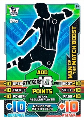 Sticker Man Of The Match Award - English Premier League 2015-2016. Match Attax n. T4 - Topps
