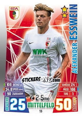 Figurina Alexander Esswein - German Fussball Bundesliga 2015-2016. Match Attax - Topps