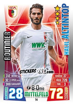 Sticker Halil Altintop - German Fussball Bundesliga 2015-2016. Match Attax - Topps