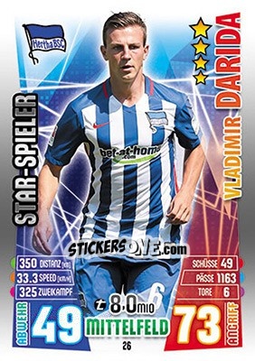 Figurina Vladimír Darida - German Fussball Bundesliga 2015-2016. Match Attax - Topps