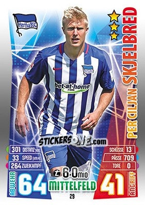 Cromo Per Ciljan Skjelbred - German Fussball Bundesliga 2015-2016. Match Attax - Topps