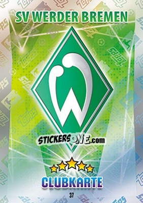 Sticker Clubkarte - German Fussball Bundesliga 2015-2016. Match Attax - Topps