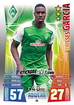 Figurina Ulisses Garcia - German Fussball Bundesliga 2015-2016. Match Attax - Topps