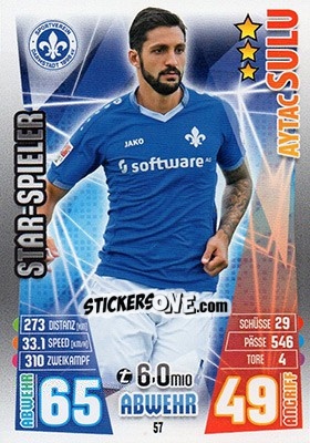 Sticker Aytaç Sulu - German Fussball Bundesliga 2015-2016. Match Attax - Topps