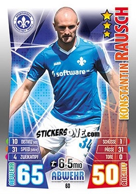 Figurina Konstantin Rausch - German Fussball Bundesliga 2015-2016. Match Attax - Topps