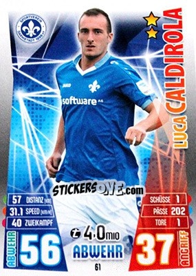 Figurina Luca Caldirola - German Fussball Bundesliga 2015-2016. Match Attax - Topps