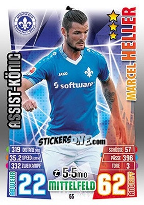 Figurina Marcel Heller - German Fussball Bundesliga 2015-2016. Match Attax - Topps