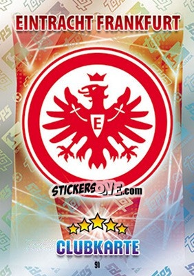 Sticker Clubkarte - German Fussball Bundesliga 2015-2016. Match Attax - Topps