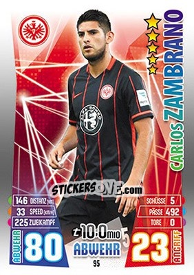 Figurina Carlos Zambrano - German Fussball Bundesliga 2015-2016. Match Attax - Topps