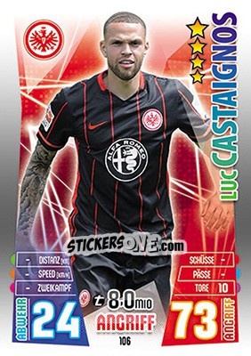 Figurina Luc Castaignos - German Fussball Bundesliga 2015-2016. Match Attax - Topps