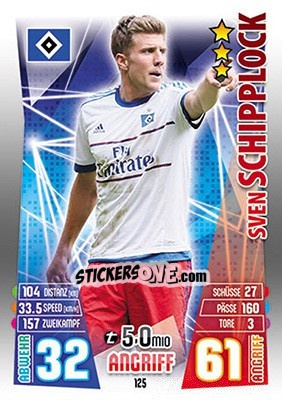 Figurina Sven Schipplock - German Fussball Bundesliga 2015-2016. Match Attax - Topps