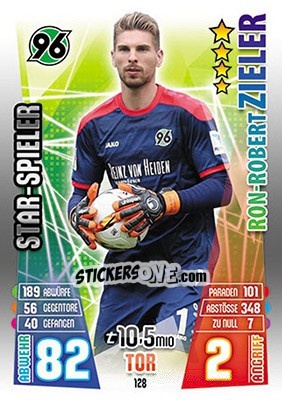 Figurina Ron-Robert Zieler - German Fussball Bundesliga 2015-2016. Match Attax - Topps