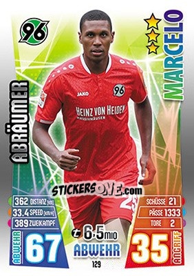 Sticker Marcelo - German Fussball Bundesliga 2015-2016. Match Attax - Topps