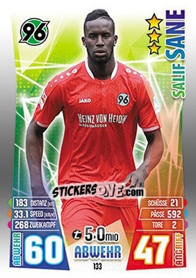 Cromo Salif Sané - German Fussball Bundesliga 2015-2016. Match Attax - Topps