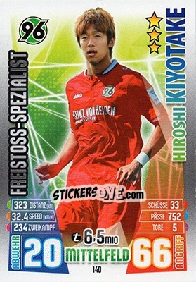 Sticker Hiroshi Kiyotake - German Fussball Bundesliga 2015-2016. Match Attax - Topps