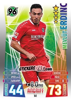 Sticker Mevlüt Erdinç - German Fussball Bundesliga 2015-2016. Match Attax - Topps