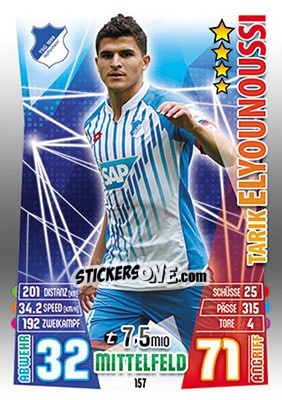 Sticker Tarik Elyounoussi - German Fussball Bundesliga 2015-2016. Match Attax - Topps