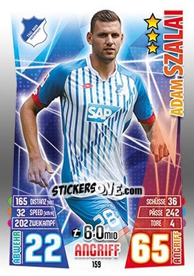 Cromo Ádám Szalai - German Fussball Bundesliga 2015-2016. Match Attax - Topps