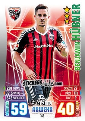 Cromo Benjamin Hübner - German Fussball Bundesliga 2015-2016. Match Attax - Topps