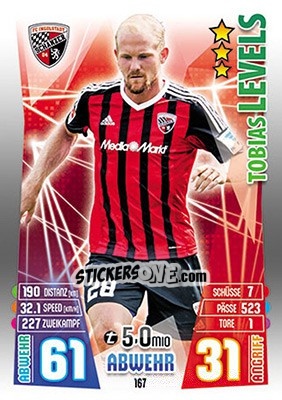 Cromo Tobias Levels - German Fussball Bundesliga 2015-2016. Match Attax - Topps