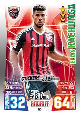 Cromo Elias Kachunga - German Fussball Bundesliga 2015-2016. Match Attax - Topps