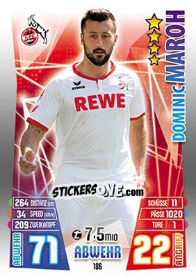 Sticker Dominic Maroh - German Fussball Bundesliga 2015-2016. Match Attax - Topps